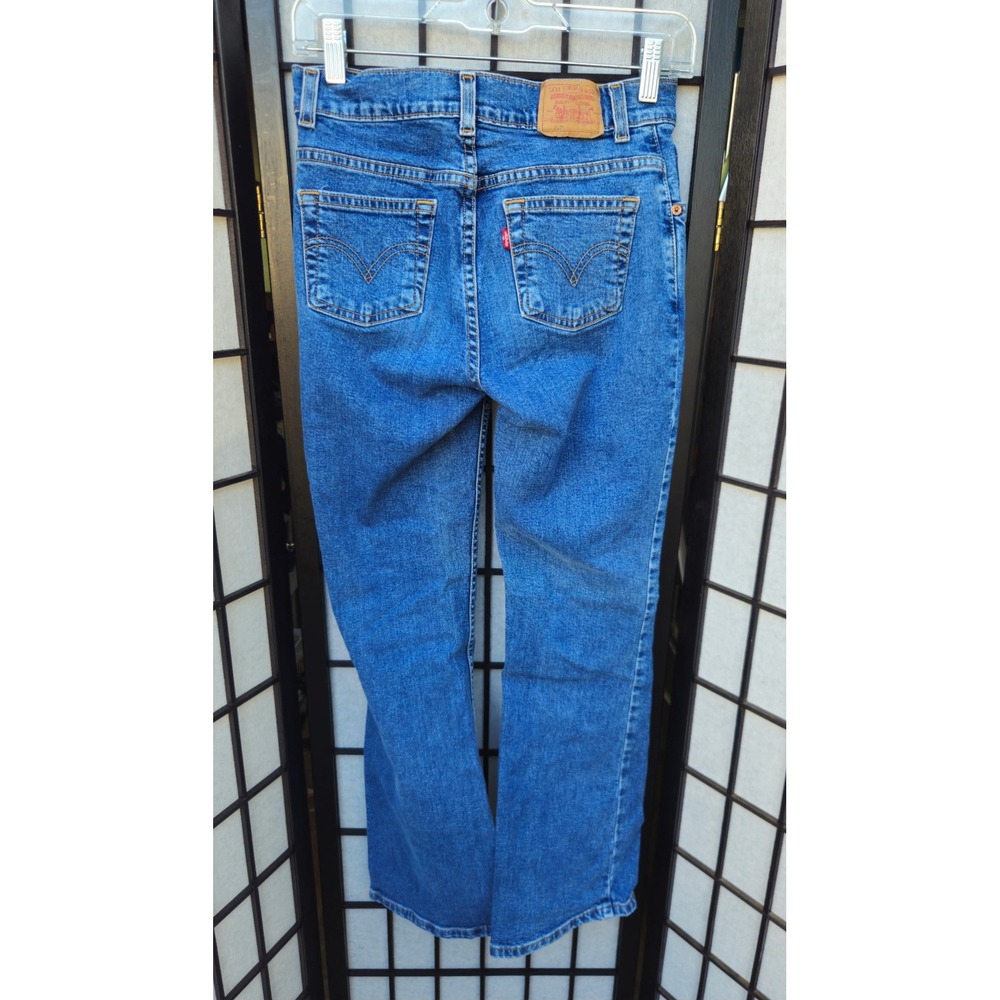 LEVI'S 517‎ Stretch Flare Jeans Girls Size 14 Medium Wash Y2K Bootcut - Picture 5 of 6